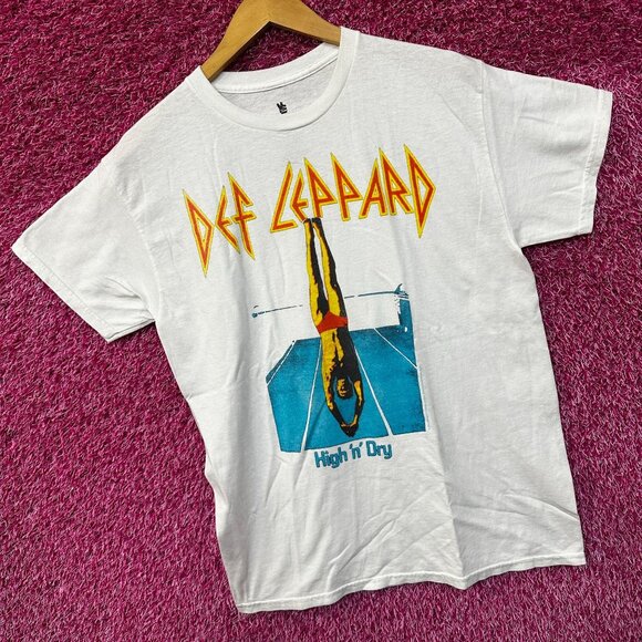 Def Leppard High N Dry Album Cover Art Glam Metal Band Tee S - Picture 3 of 4